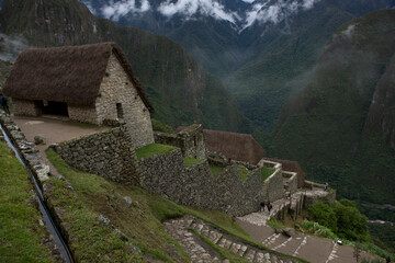 Peru Machu Picchu on a cloudy autumn day