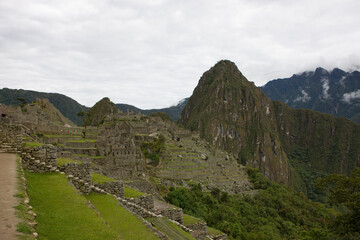 Peru Machu Picchu on a cloudy autumn day