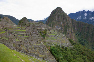 Peru Machu Picchu on a cloudy autumn day