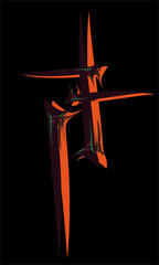 Abstract contemporary art. Mystical sign