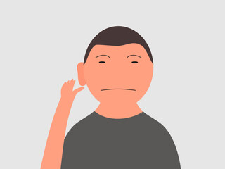 flat design eavesdropping vector illustration