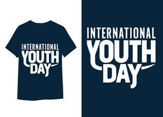 Youth day creative concept,International Youth Day Theme poster, banner illustration. International Youth Day is celebrated on 12 August every year.