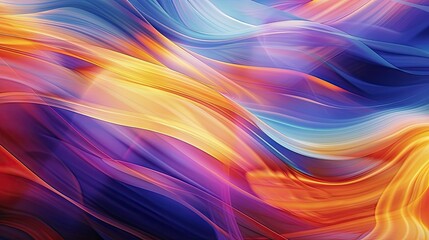 Fototapeta premium Abstract waves of light and color representing dynamic business environments.