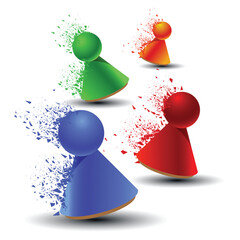 Fast Pegs Ludo, token, Background Vector
