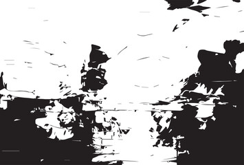 Naklejka premium Abstract painting grunge texture. Semi- abstract image of landscape background. Modern art.