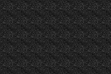 Embossed pattern formed by black dots on a dark gray background