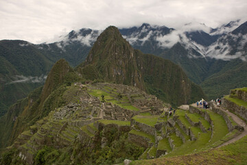 Peru Machu Picchu on a cloudy autumn day