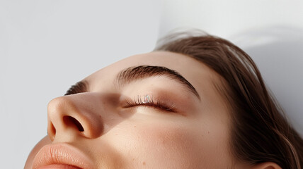 Fototapeta premium Close-Up of a Woman's Serene Face