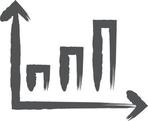 筆書きビジネス単品アイコン　統計