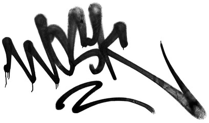 Spray Painted Graffiti icon Sprayed isolated with a white background, graffiti symbol Vector illustration.
