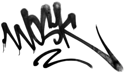 Fotobehang Spray Painted Graffiti icon Sprayed isolated with a white background, graffiti symbol Vector illustration.  © chrmoverlay