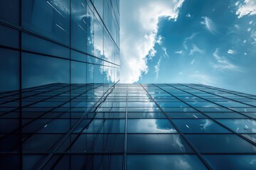 Obraz premium A high-rise building with numerous windows and a modern design