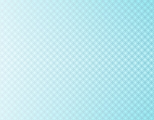 七宝柄文様　ブルーのグラデーション背景イラスト