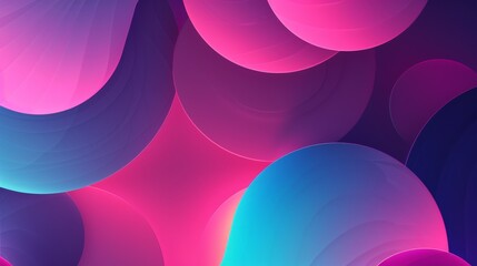 Lively and colorful abstract background with modern design featuring overlapping circles and geometric shapes in vibrant blue, pink, purple, magenta, and cyan