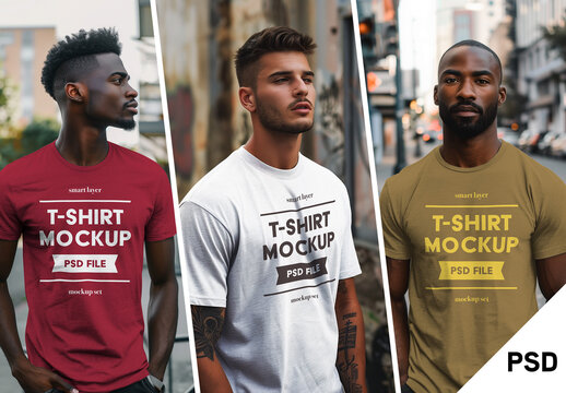 T-shirt mockup set, ai generated models
