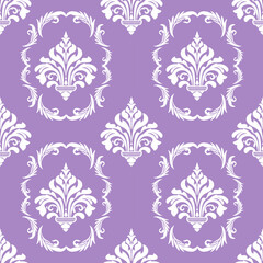 Damask seamless pattern element. Vector classical luxury old fashioned damask ornament, royal victorian seamless texture for wallpapers, textile, wrapping. Vintage exquisite floral baroque template