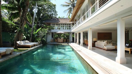 Naklejka premium light/white color villa in Bali