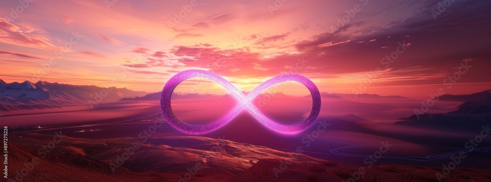 Poster logo energy space design technology curve loop symbol neon circle effect limitless wave brush logo e