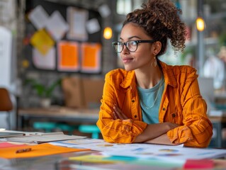 Modern Brand Manager Reviewing High-Resolution Product Images with Vibrant Colors in Clear Focus