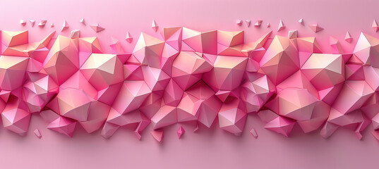 Pink Geometric Shapes on Background