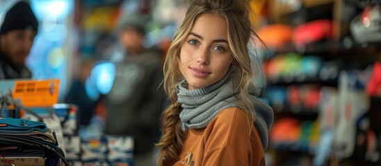 Portrait of a Woman in a Store