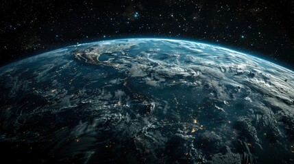 Obraz premium Breathtaking Aerial View of the Earth from Space