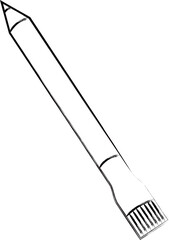 筆書き裁縫道具単品アイコン　チャコペン
