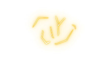 黄色　アニメ風　稲妻