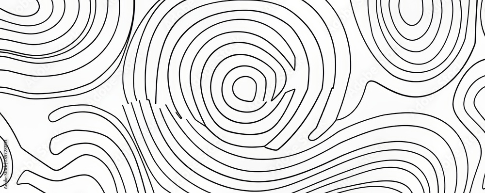 Poster drawing outline of circle round pencil logo scribble thin line art. continuous one line circle icon 