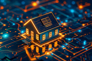 Obraz premium Smart Home Technology: Connected Living in the Digital Age..