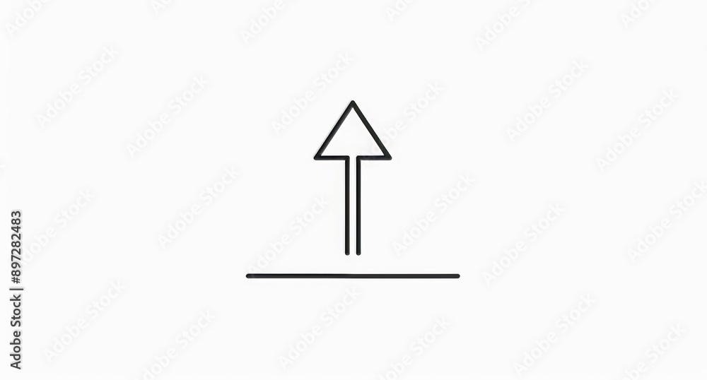 Poster an exclamation mark continuous line art drawing point single. a stylish contemporary illustration th