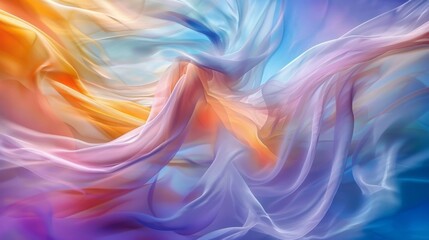 Obraz premium Elegant and flowing fabric abstract background for design projects in need of movement and color