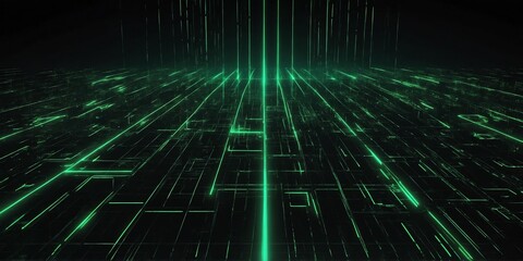 abstract technology futuristic concept soft neon green background