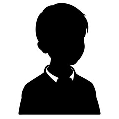 silhouette of a person with hair