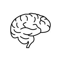 Human brain medical vector icon illustration isolated on white background