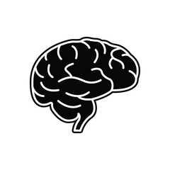 Human brain medical vector icon illustration isolated on white background