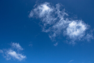 Translucent cloud against a blue sky