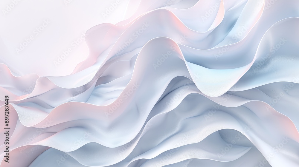 Aufkleber soft pastelcolored abstract waves suggest fabrics gentle flow, creating a harmonious visual experien