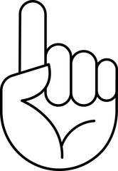 Obraz premium Pointing up hand gesture