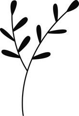 Hand Drawn Leaves Branch