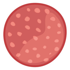 Vector image of sausage. Food and fast food concept. Element for your design. Ingredient for cooking.