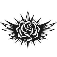 black tattoo design, rosw