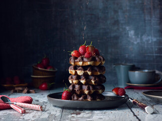 Chocolate Waffle Stack