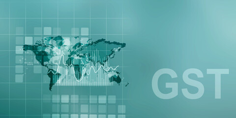 2d illustration Stock market online business concept. business Graph 