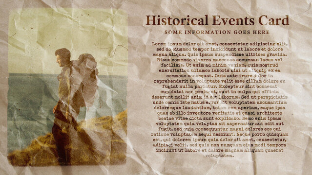Historical Events Card Template