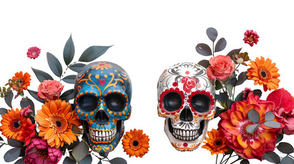 Deceased Loved Ones for Day of the Dead, Honoring and Remembrance in Mexican Cultural Tradition, Sacred and Meaningful Celebration, png file, isolated on white