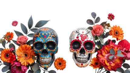 Deceased Loved Ones for Day of the Dead, Honoring and Remembrance in Mexican Cultural Tradition, Sacred and Meaningful Celebration, png file, isolated on white