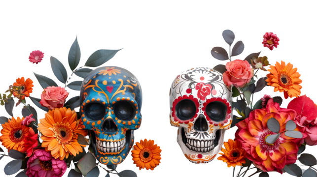 Deceased Loved Ones for Day of the Dead, Honoring and Remembrance in Mexican Cultural Tradition, Sacred and Meaningful Celebration, png file, isolated on white