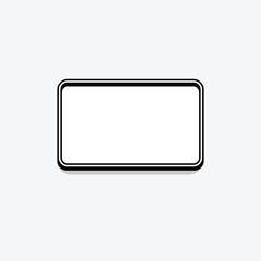 simple black frame in vector flat design.
