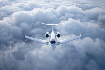 business jet in the sky